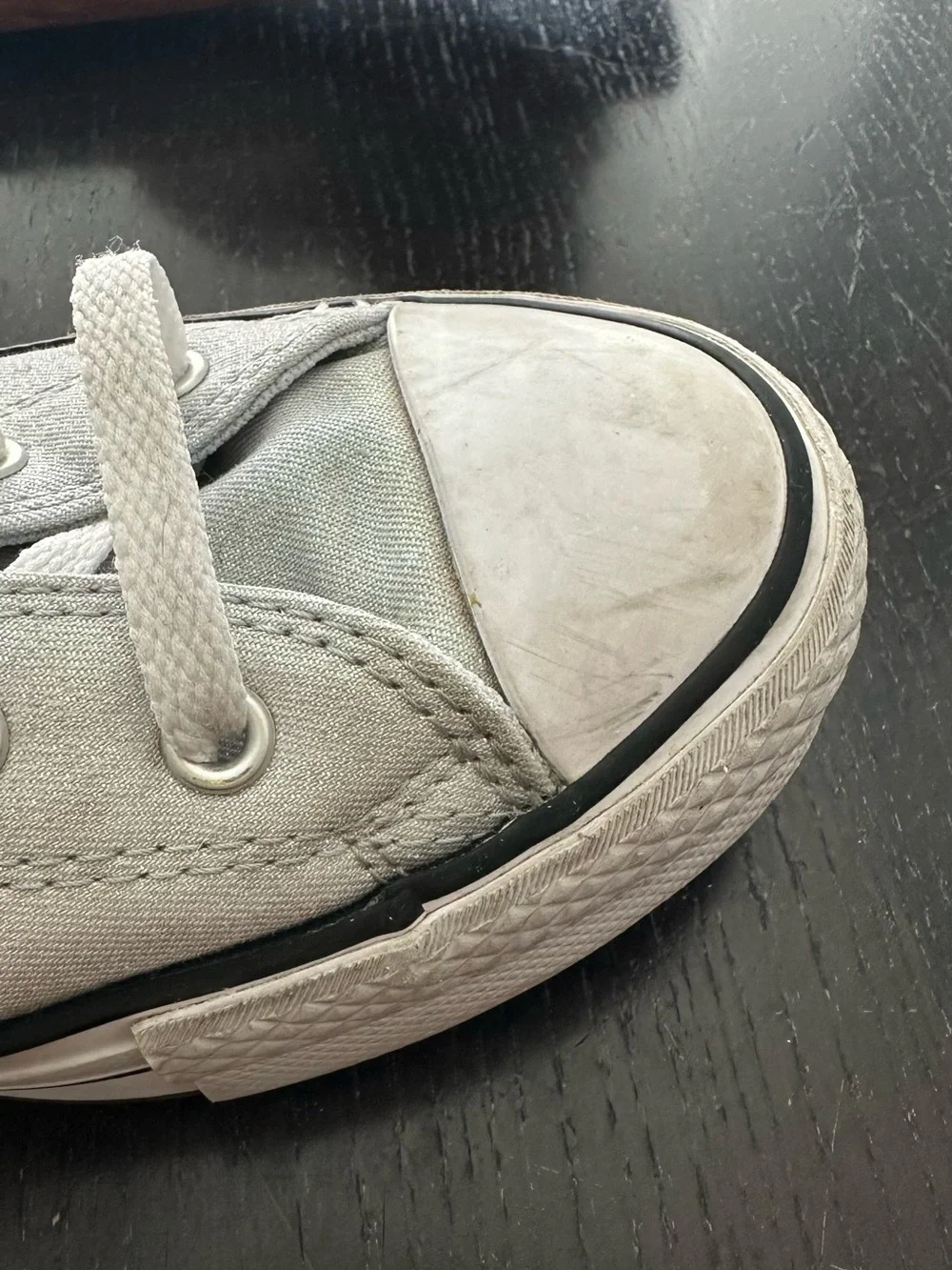 Converse High-Top Sneakers in Light Gray and White